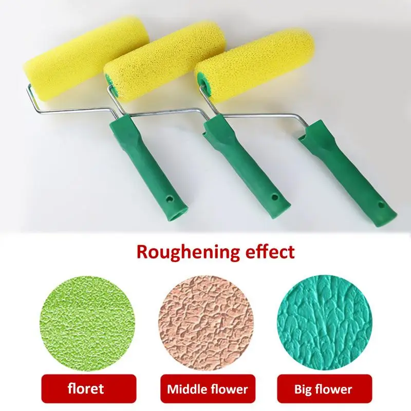 

Wall Paint Roller Art-Color Putty Roller Sponge Painting Roller With Handle Proffesional Paint Roller Sleeves Paint Edger Brush