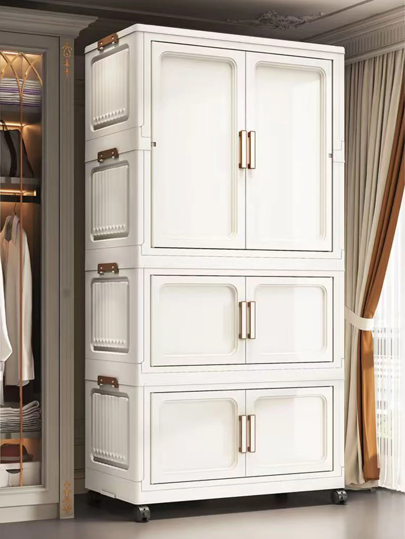 

Складной детский шкаф для спальни, домашнего использования, простой небольшой шкаф для хранения одежды и игрушек, органайзер для малышей