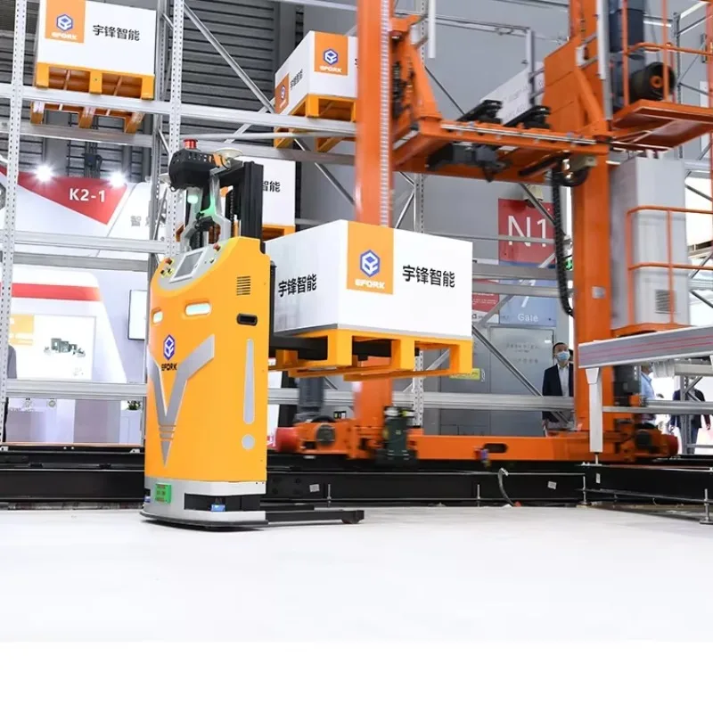 Aisle AGV Robot Efork Manufacturer Very Narrow for Intelligent Storage Warehouse Material Handling Stacking