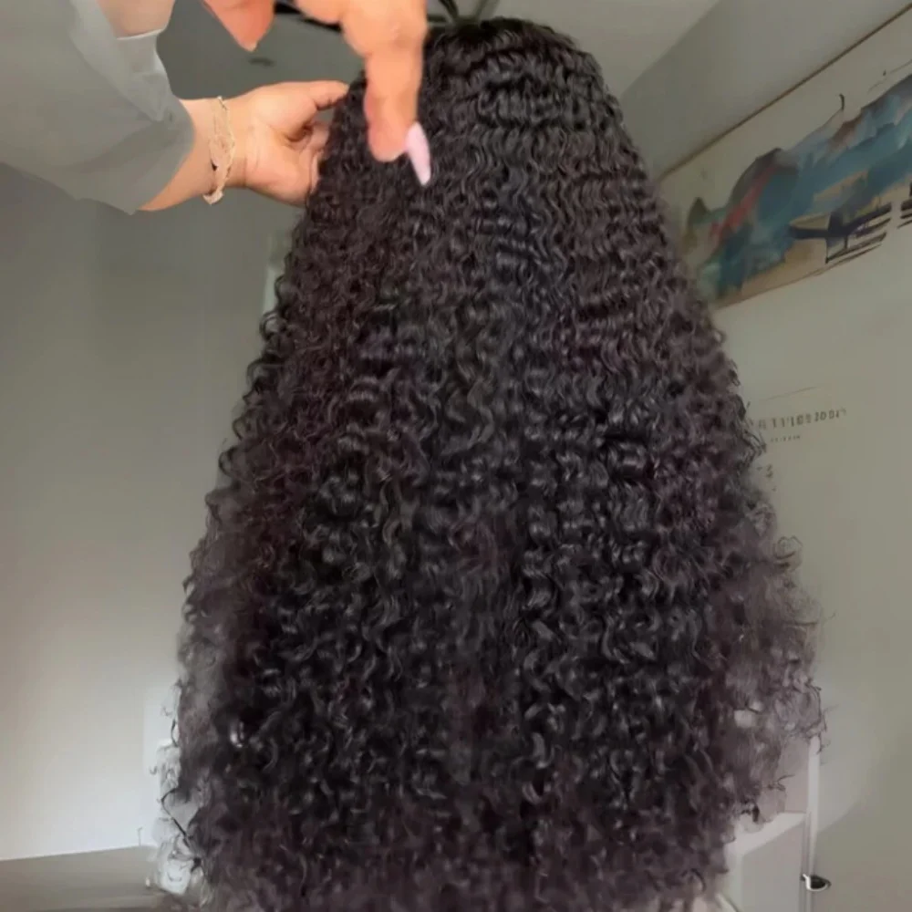 

Бесклеевой Мягкий Длинный Натуральный Черный 26 дюймов Плотность 180 Кудрявый Парик Фронта Шнурка Для Женщин Детские Волосы Термостойкие Предварительно Сорванные Ежедневно