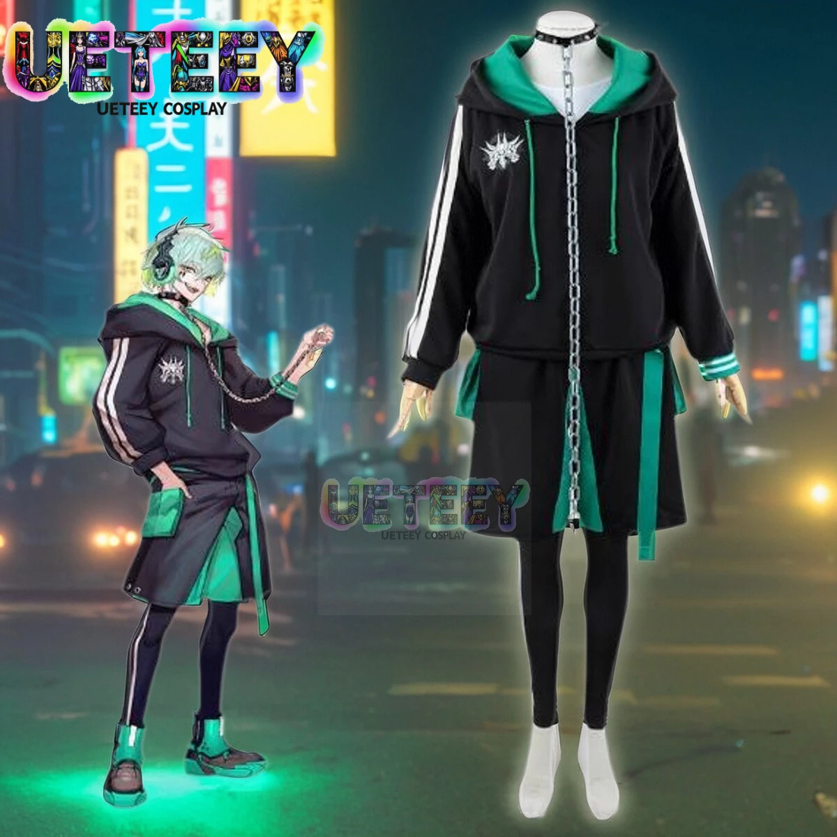 

UETEEY Cos Paradox Live Goku Luck Mikoshiba Kenta Cosplay Outfit | Anime 2D Style Role Play Costume