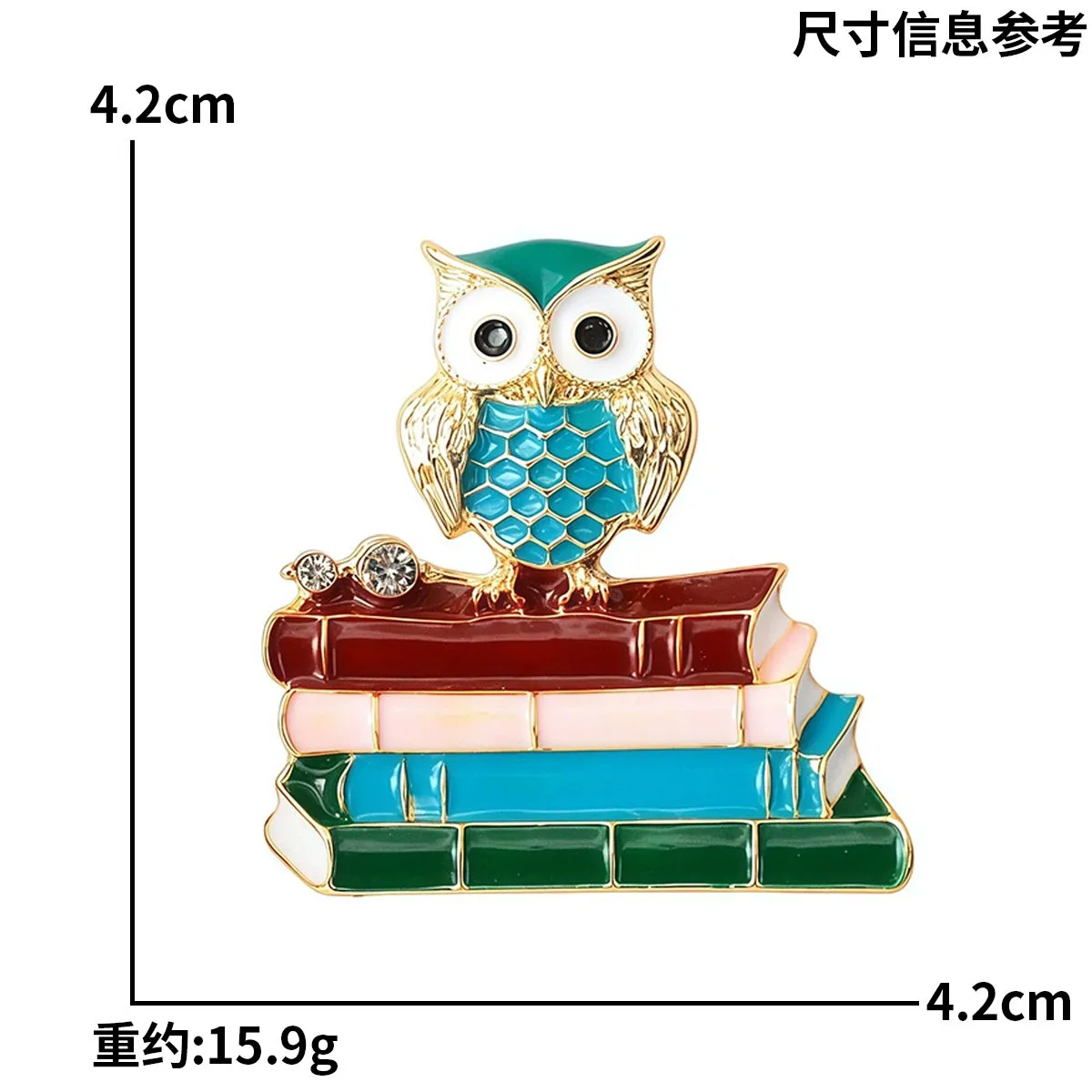 Vintage Owl And Books Brooches For Women Unisex 2-color Enamel Teachers' Day Brooch Pins Gifts