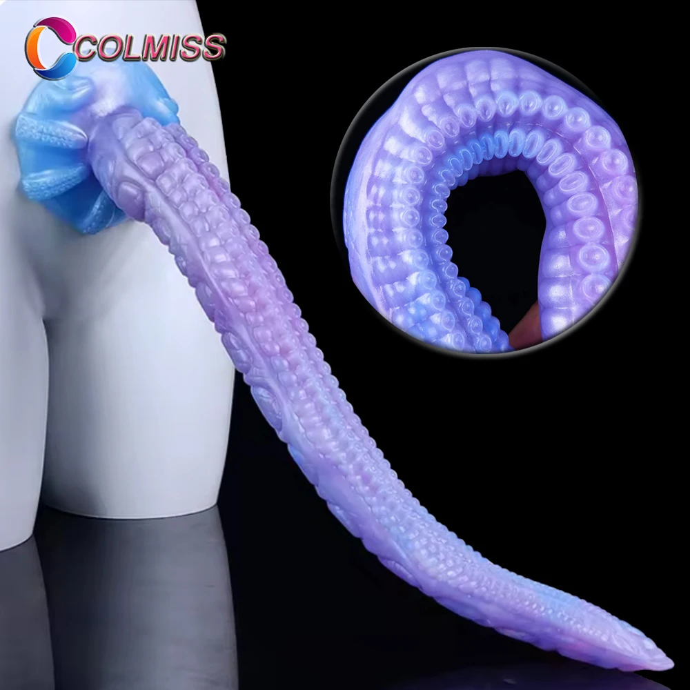 COLMISS Super Long Penis Strong Suction Cup Silicone Realistic Dildo Octopus Tentacles Dildos Anal Plug Sex Toys For Women