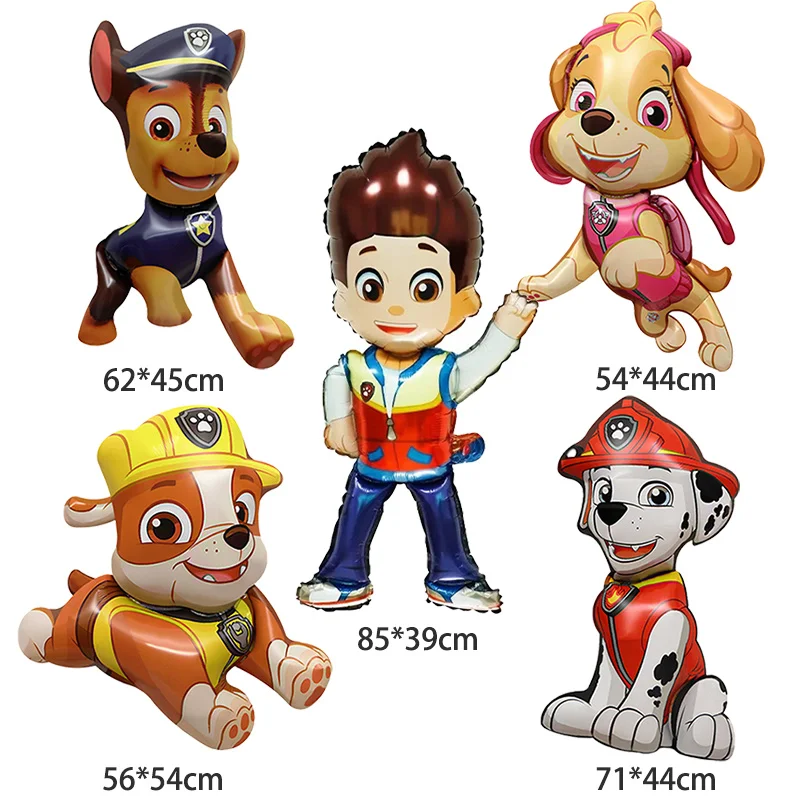 45 inch gigantische staande Paw Patrol ballon, cartoon Chase folie ballon voor kinderfeestjes, Paw Patrol thema decoratie