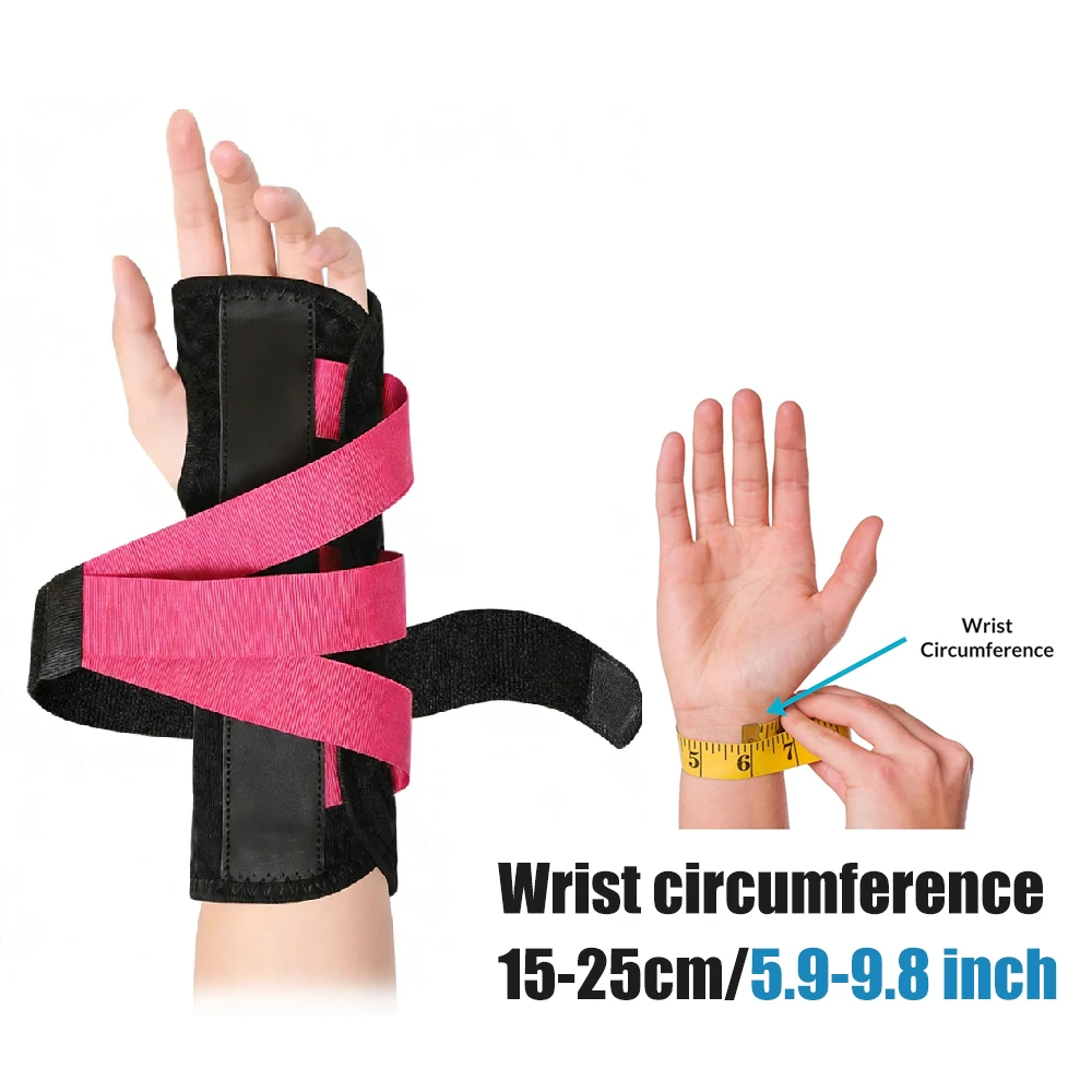1PCS Carpal Tunnel Wrist Support Brace, Adjustable Wrist Stabilizer with 2 Metal Splints,Thumb No Pressure Hand Brace Left Right