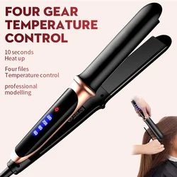 Hair Straightener Four-Gear Adjustable Temperature 2 In 1 Professional Hair Straightener Flat Iron Fast Warm-Up Styling Tool