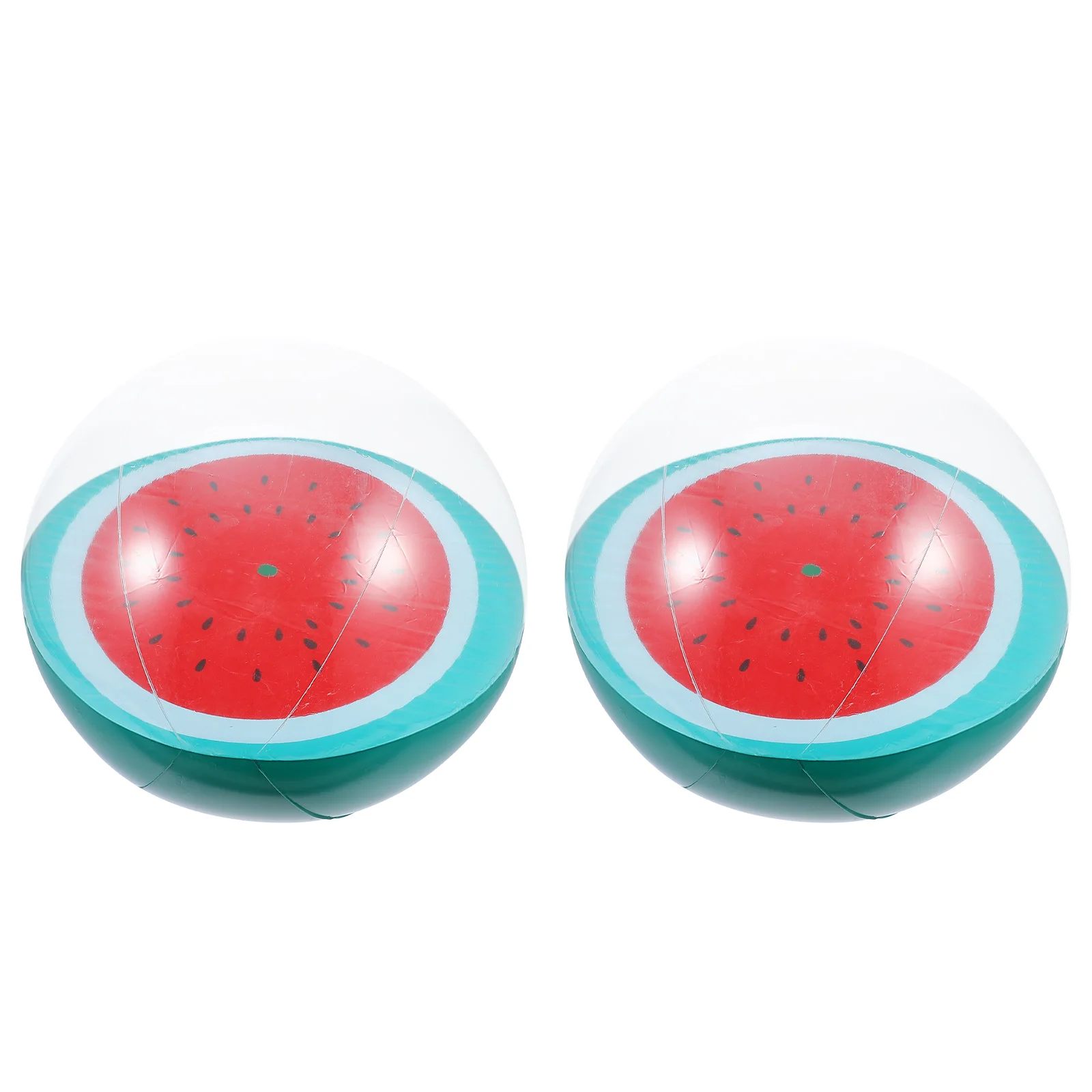 Balles de plage gonflables en PVC, jouets de piscine en vrac, décorations de fête hawaïenne, Design pastèque, couleur vive, jouets d'extérieur décolorés