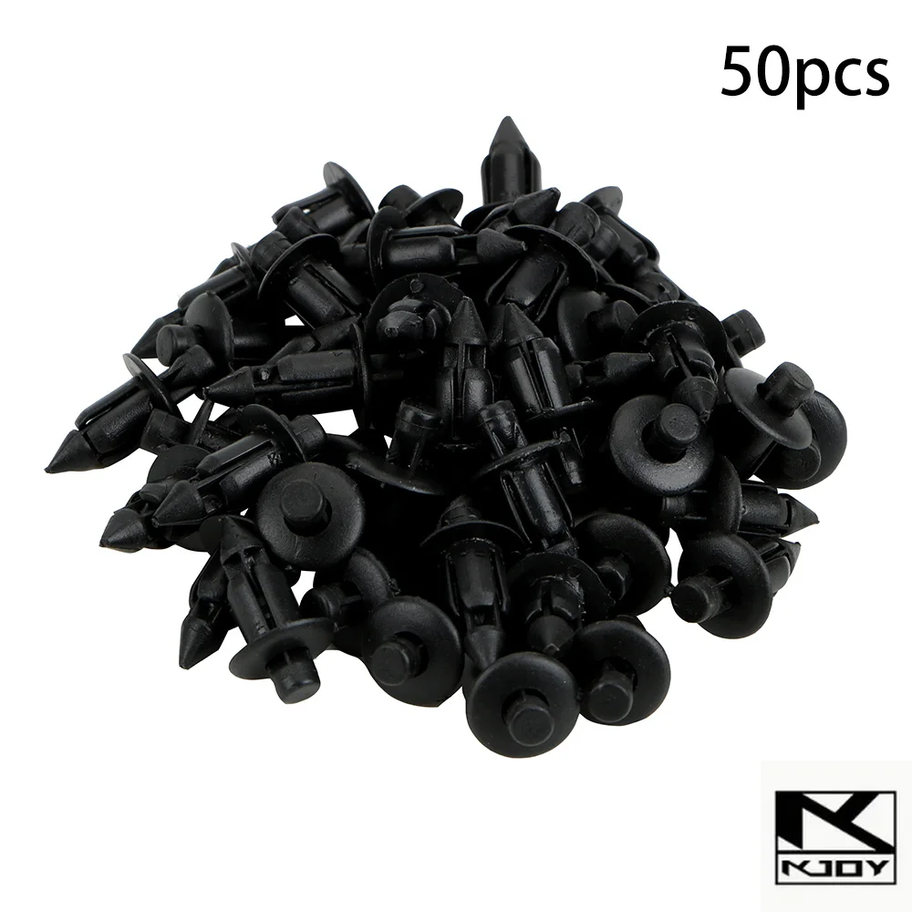kkjoy 7mm Plastic Fastener Rivet Clips 50Pcs Trim Retainer suit for Toyota Lexus