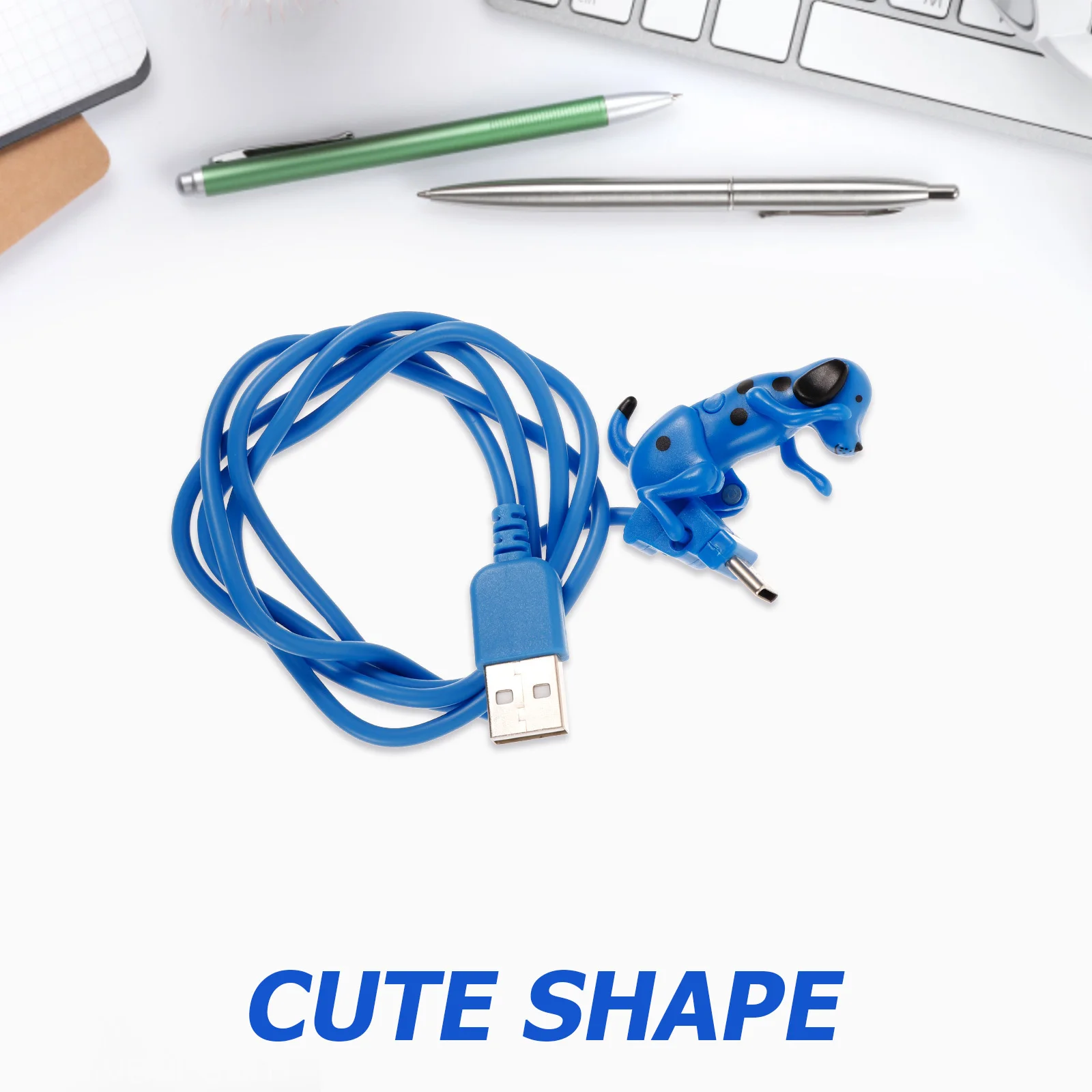 

Fast Charging Cable Type C Port USB Cables Dog Shaped Blue Color Cord for Phone Creative Funny Will Move