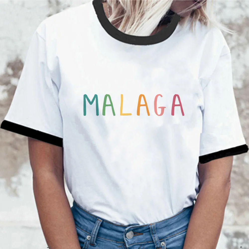 Malaga top women funny harajuku Japanese t shirt female streetwear clothing