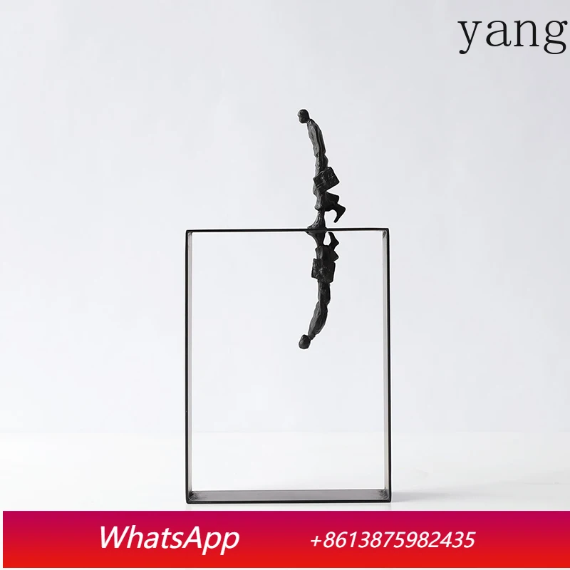

LH Abstract Reflection Figure Statue Desk Decoration Minimalist Metal Crafts
