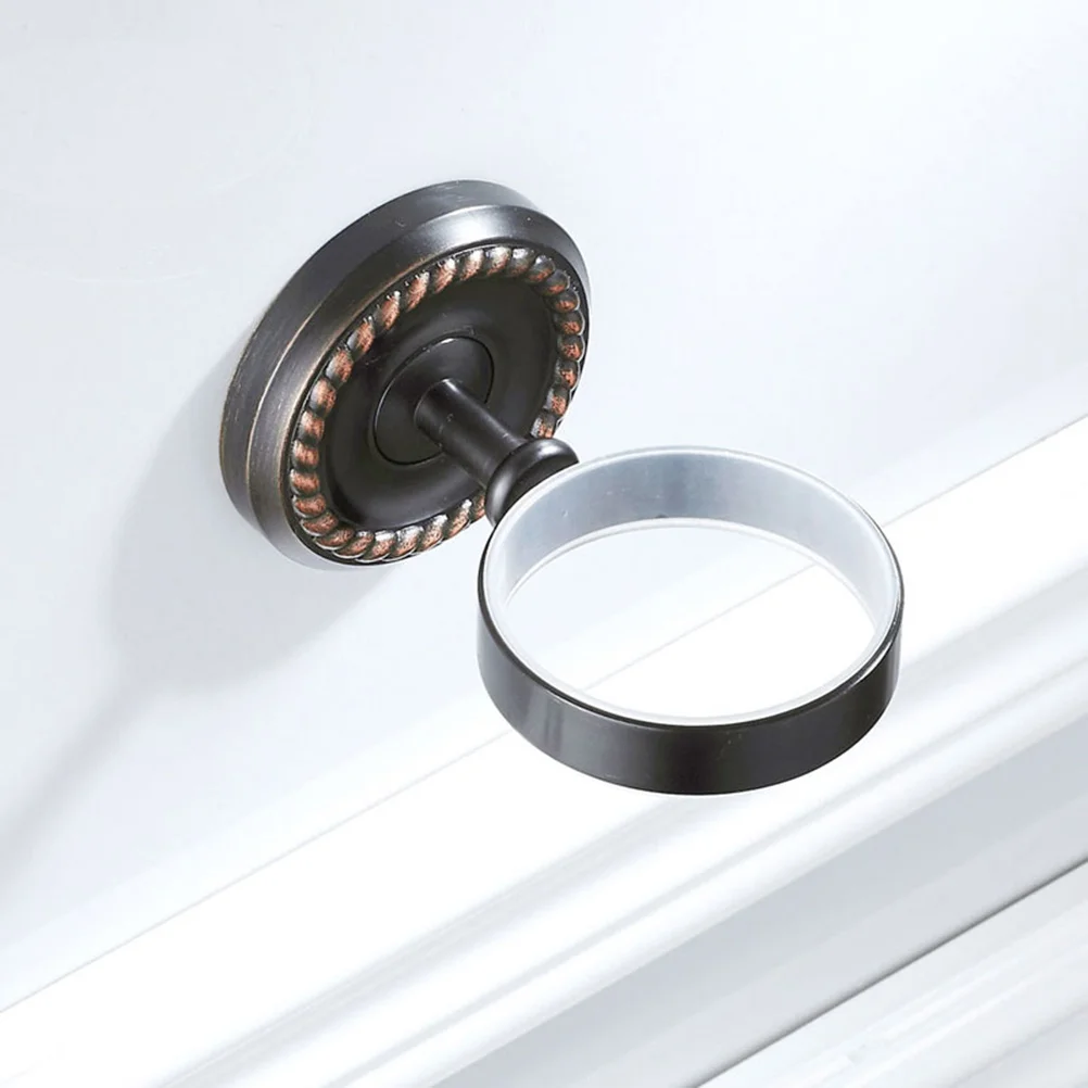 ชั้นวางของติดผนังทองแดงแบบเดี่ยว ที่วางแก้วน้ำในห้องน้ำ ที่แขวนแก้วน้ำ สไตล์ร่วมสมัย ติดตั้งง่าย ซ่อนได้