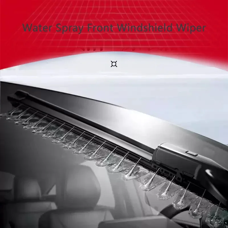 For POLESTAR 1 3 2018-2026 Car Custom Wet Arm Frameless Wiper Blades Front Windshield Water Spray Cleaning Auto Accessory