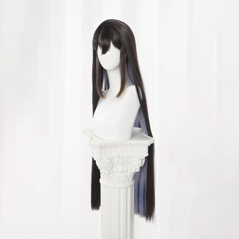 لعبة هونكاي ستار السكك الحديدية الداليا شعر مستعار تأثيري كونستانس طويل أسود أرجواني تسليط الضوء على شعر مستعار تأثيري لحفلة كوميكون الكبار النساء الرجال