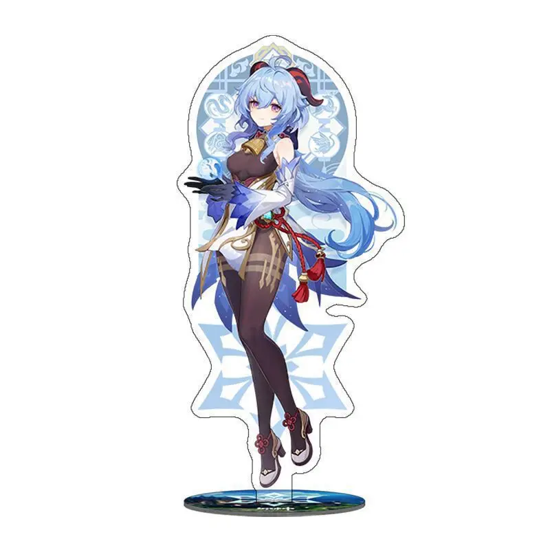 Cute Cartoon Animation Anime Yuanshen Character Stand Furina Zhongli Yae Miko Creative Acrylic Brand Desktop Decor Friends Gifts