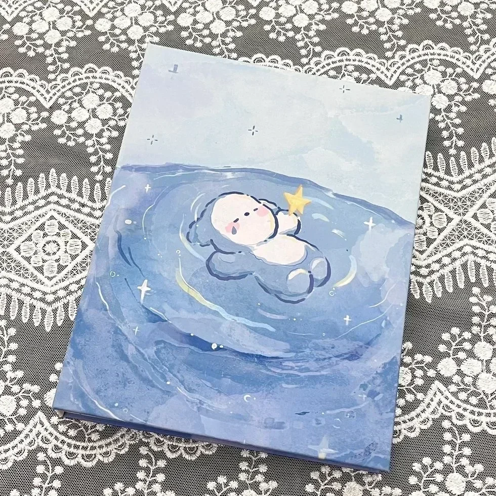 IMYY A5 Kpop Idol Fotoğraf Albümü Fotoğraflı Kart Tutucu Mavi Köpek Fotoğraf Kartı Bağlayıcı Fotoğraflar için Kitap Albümü Toplayın Kırtasiye soi libre