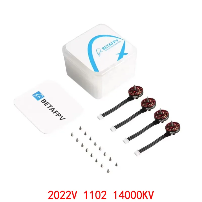 4 Uds BETAFPV 1102 14000KV motores sin escobillas (2022) para marco de 75mm Meteor75 HD para RC Dron de carreras con visión en primera persona