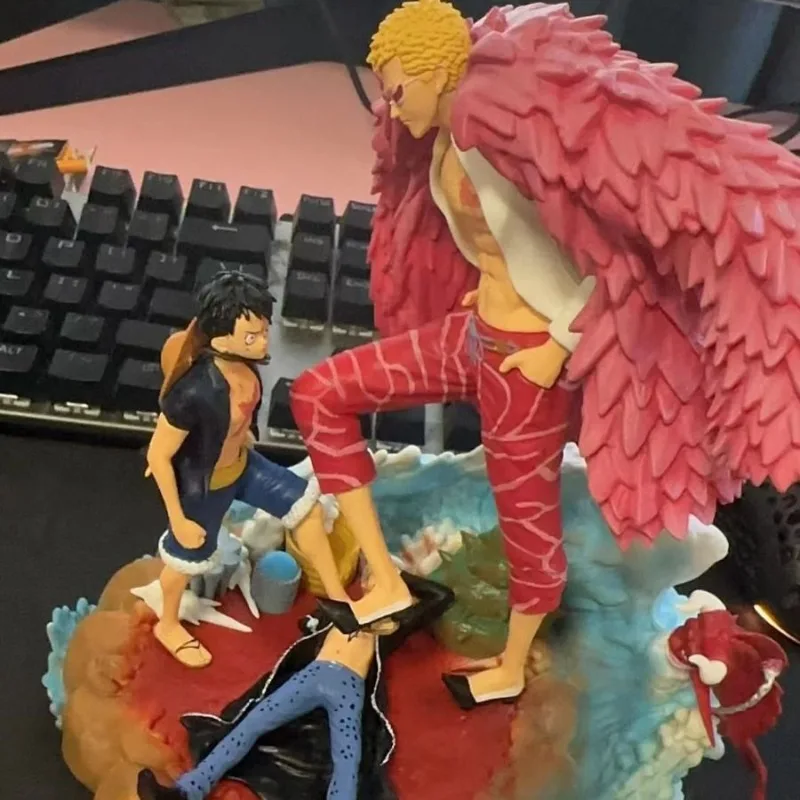 21 cm une pièce Figure singe D. Luffy Vs Donquixote Doflamingo Anime Collection modèle bureau ornement décorations enfants jouet