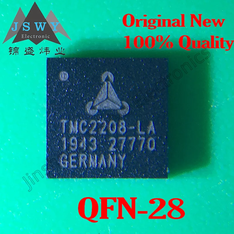 

(1-10-50PCS) TMC2208-LA QFN28 Original 100% Operating Voltage Range 4.75V - 36V , IC Operating Voltage 5V Output Current 1.2A