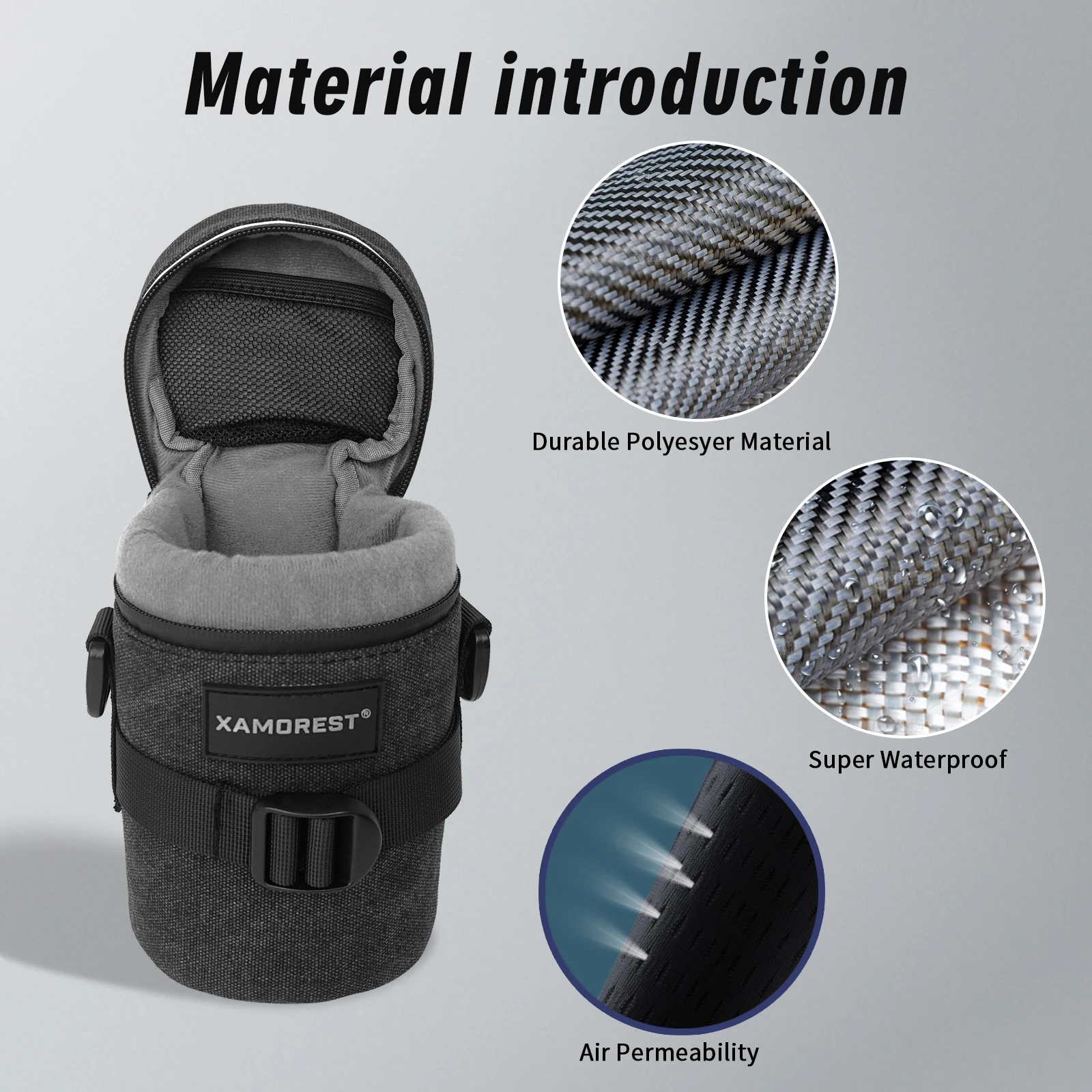 حقيبة عدسة الكاميرا الرقمية ذات العدسة الواحدة من القماش عالي الجودة للحماية الناعمة وحقيبة حمل وحقيبة كتف