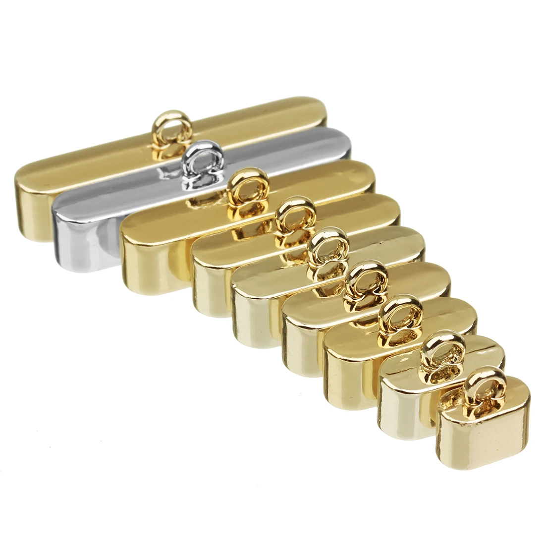 10 Stück Legierung Endkappen Quetschperlen Verschlüsse Metall Endspitze Verschlüsse Verbinder für Schmuckherstellung DIY Lederband Armbänder Halskette