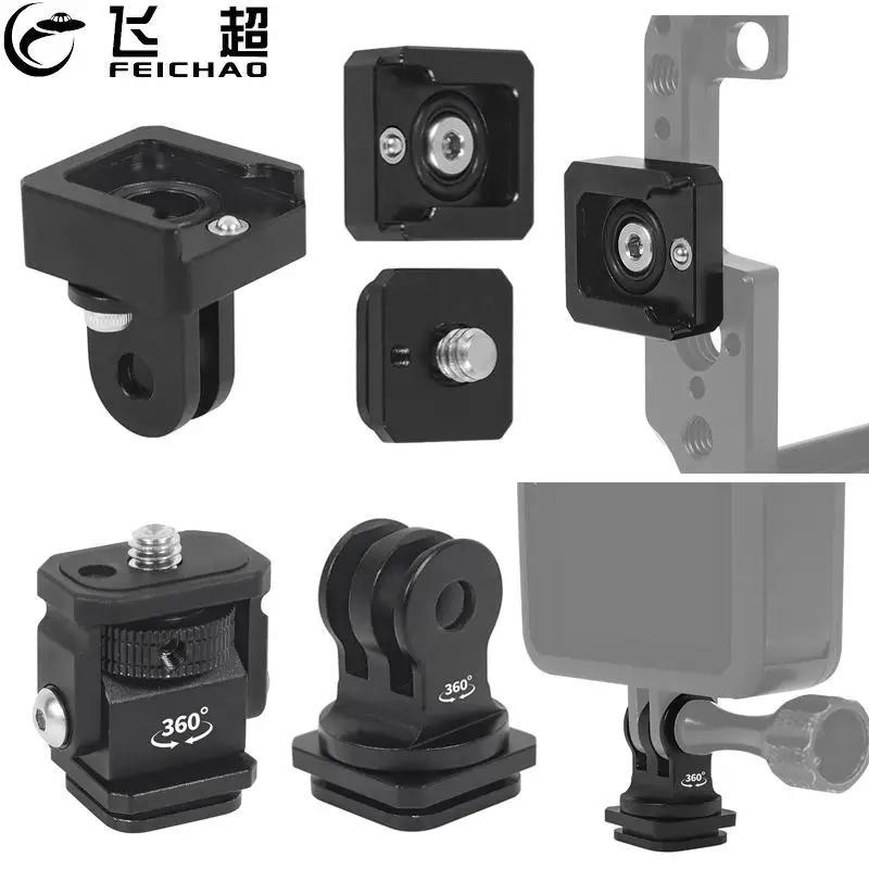 Quick Release Cold Shoe Mount 1/4 Screw for GOPRO 13 12 11 for Insta360 Camera for DSLR Camera Cage Fill Light Monitor Bracket