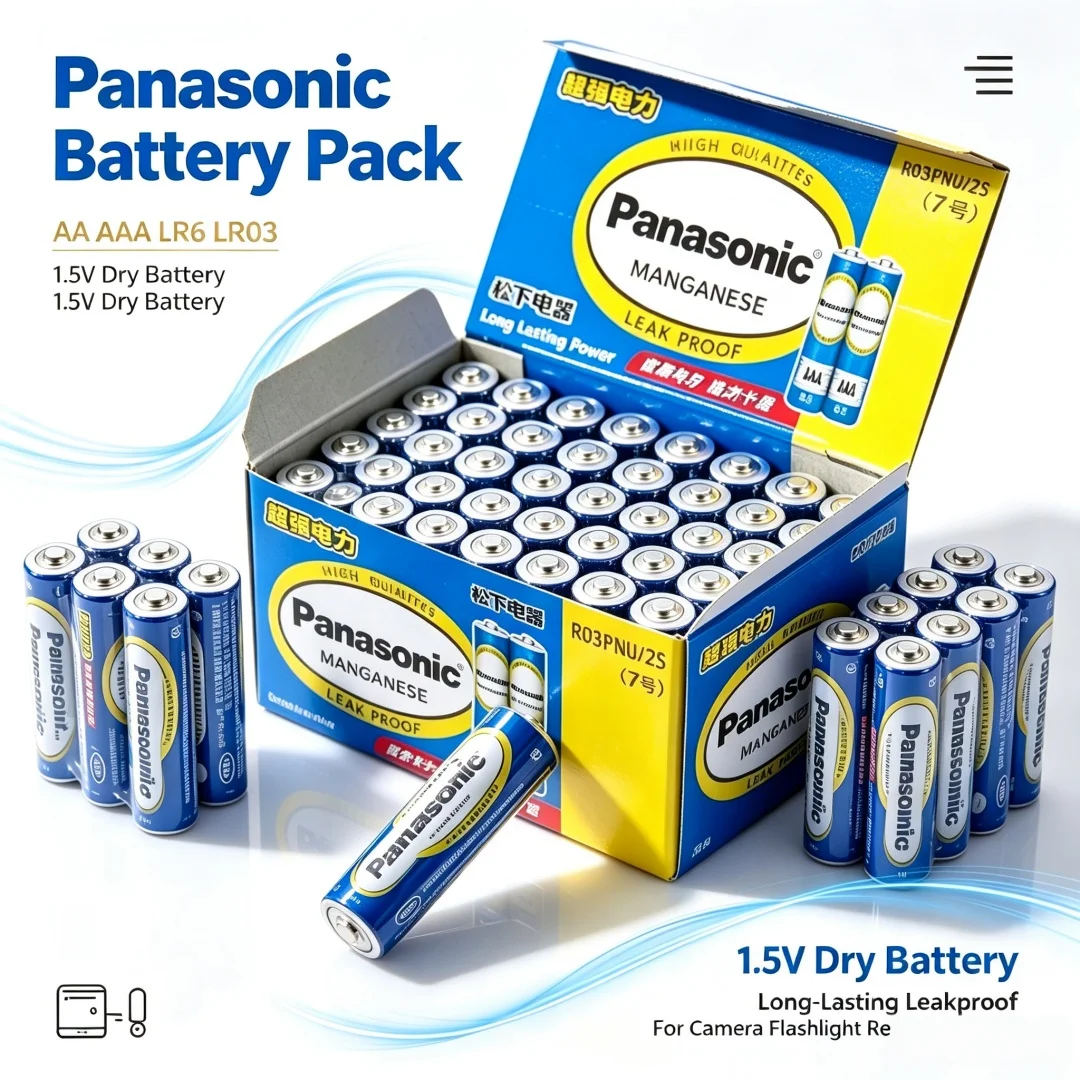 4-40PCS Panasonic LR6 LR03 AA AAA 1.5V Dry Battery 5-Year Shelf Leakproof For Remote Control Camera Flashlight Wireless Mouse
