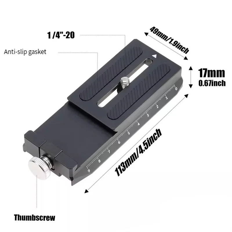 【Hot Items】Quick Release Plate With Arca-Swiss For DJI RS4/RS4 Pro/RS3 RS3 Pro/RS2 RSC2 Tripod And Gimbal Switching