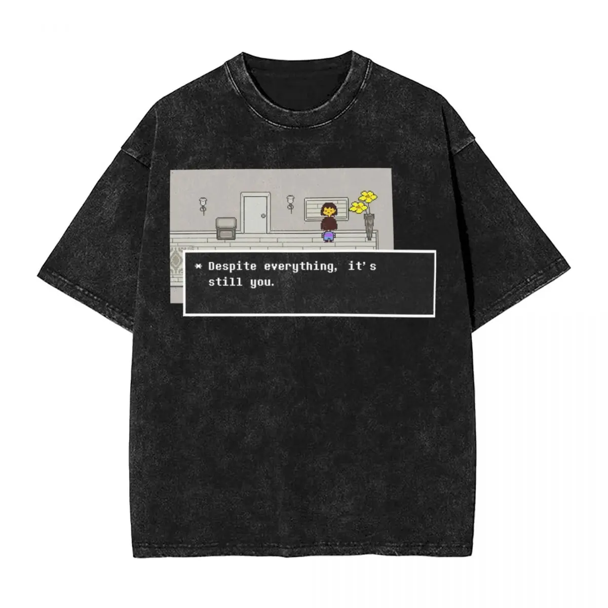 Washed Frisk Despite Everything It's Still You Manga T Shirt Undertale T-Shirts Short Sleeve Tees Tops Unisex Cotton Clothing