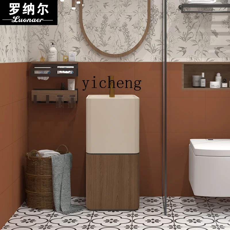 Z1  new Chinese-style retro wind wash basin, bathroom integrated floor-to-ceiling face wash table creative column basin