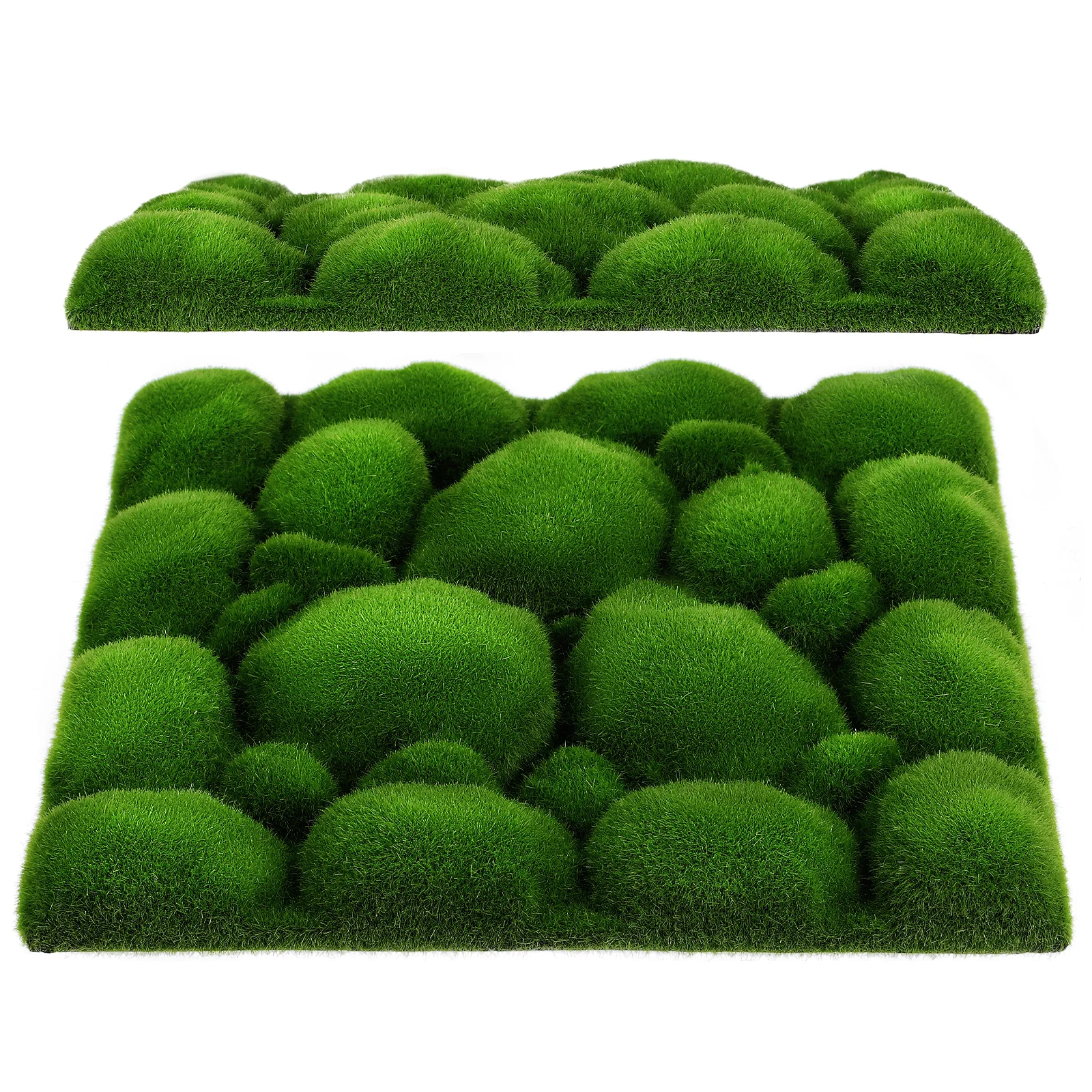

2 Pcs Artificial Green Wall Decor Landscape Decoration Grass Wall Panels Moss Backdrop Plastic Faux Garden