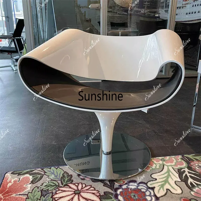 

Creative fiberglass ribbon chair backrest single special-shaped leisure chair