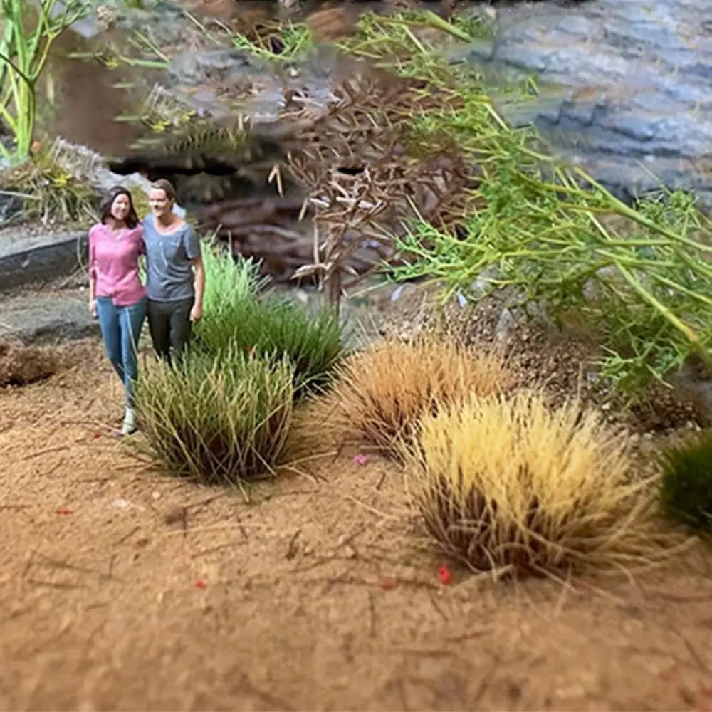 متعدد الألوان لتقوم بها بنفسك خصلات العشب الاصطناعي اكسسوارات النايلون العشب العنقودية متعدد التضاريس المشهد الصغير العشب خصلات نموذج #3