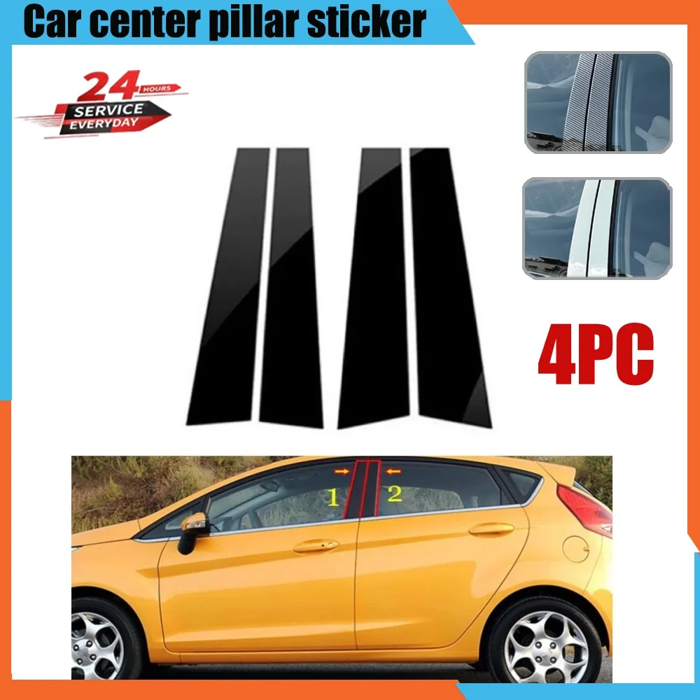 

For Ford Fiesta 5 doors 2011 2012 2013 2014 2015 2016 Car Window Trim Cover B C Pillar Posts Center Column Sticker Car
