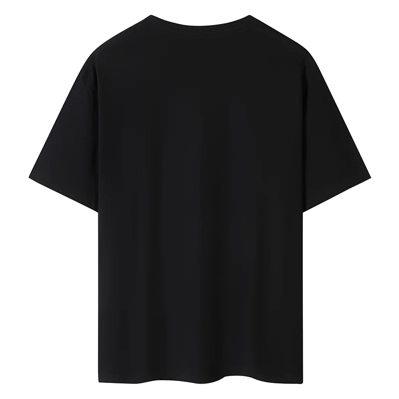 2022 Fitness Black O Neck Man T-shirt For Male Oversized S-6XL New Men T-shirts Newest T Shirt for Men Clothing Anime Goth Punk