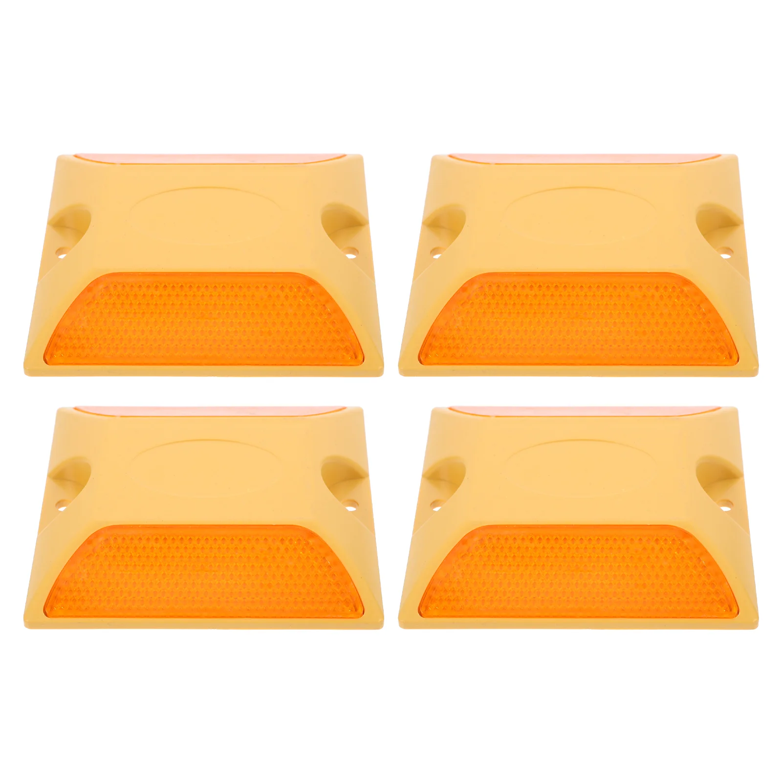 4 Pcs Road Sign Safety Reflectors Trailer Chocks Speeds Buffer Block Highway Pad Deceleration Zone Car