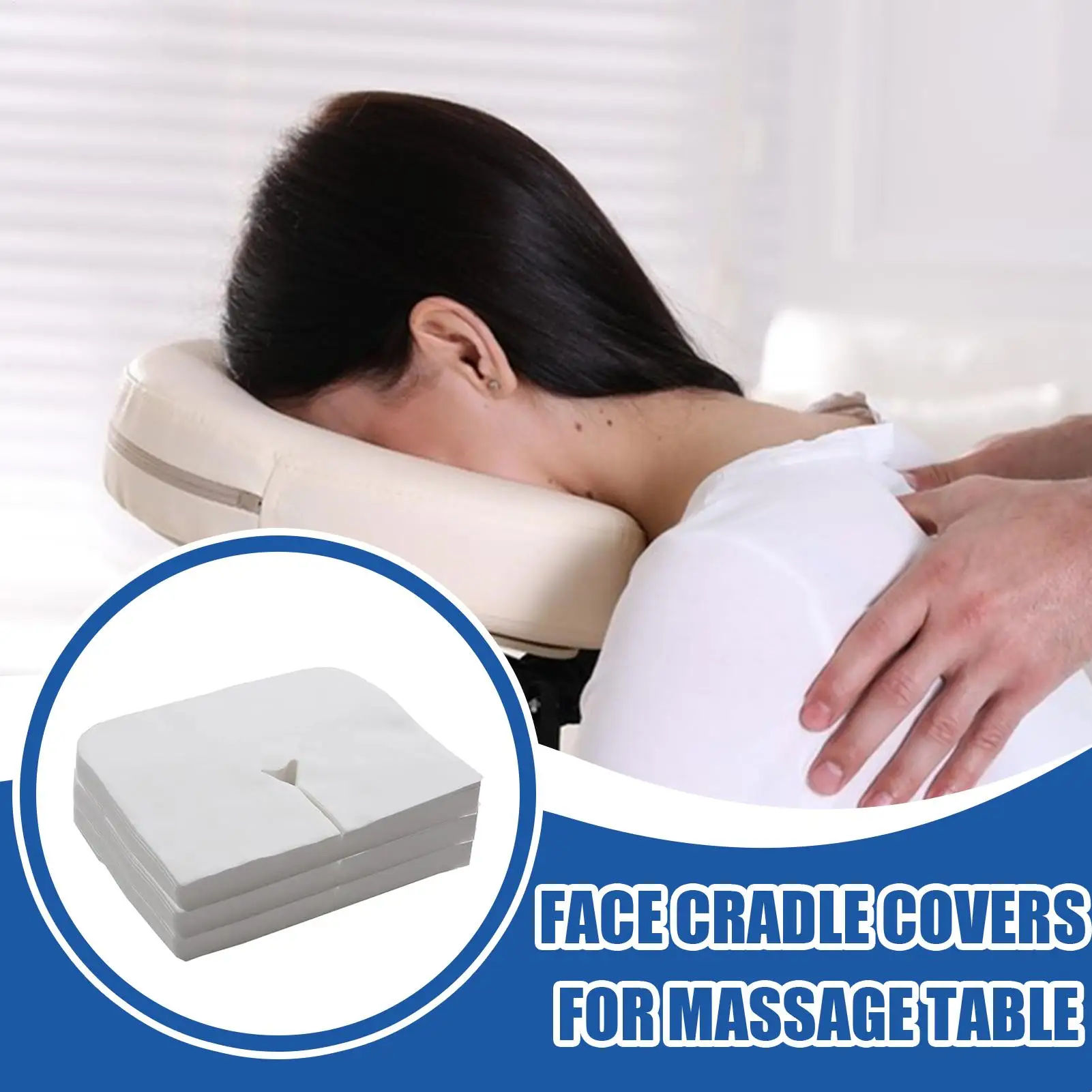 100Pcs/set Disposable SPA Face Massage Pad Beauty Salon Massage Headrest Pad Cotton Pillow Towel Cover Face Skin Care Tool