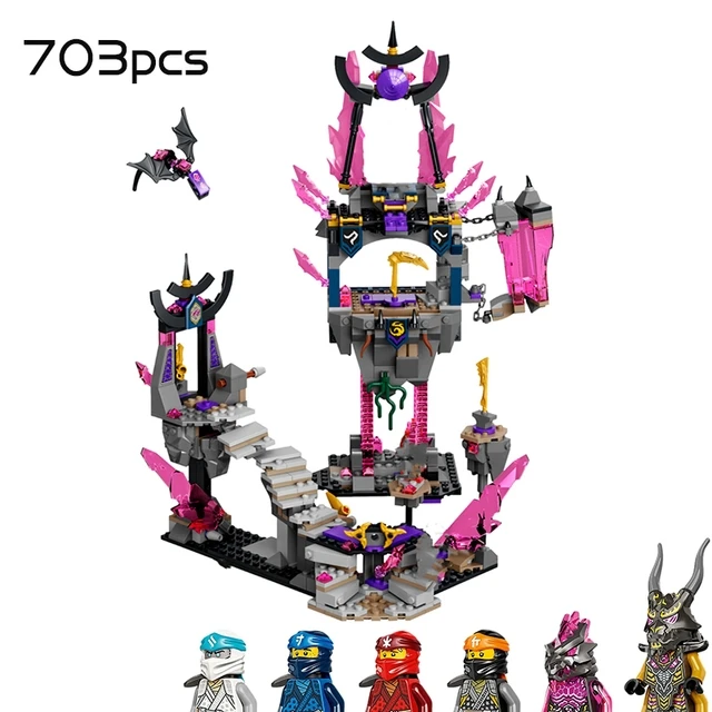 MOC NINJA Serie Bausteine Drachen-Mecha-Kloster-Auto-Set Spielzeug für Geburtstags- und Weihnachtsgeschenke