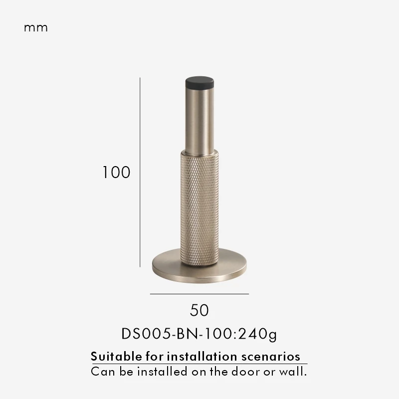 Nurlin Messing Gekartelde Deurstopper Badkamer Deur Kamerstopper Zware Vloer Muurbevestiging Bumper Deurhouder Vangst Antiek Messing