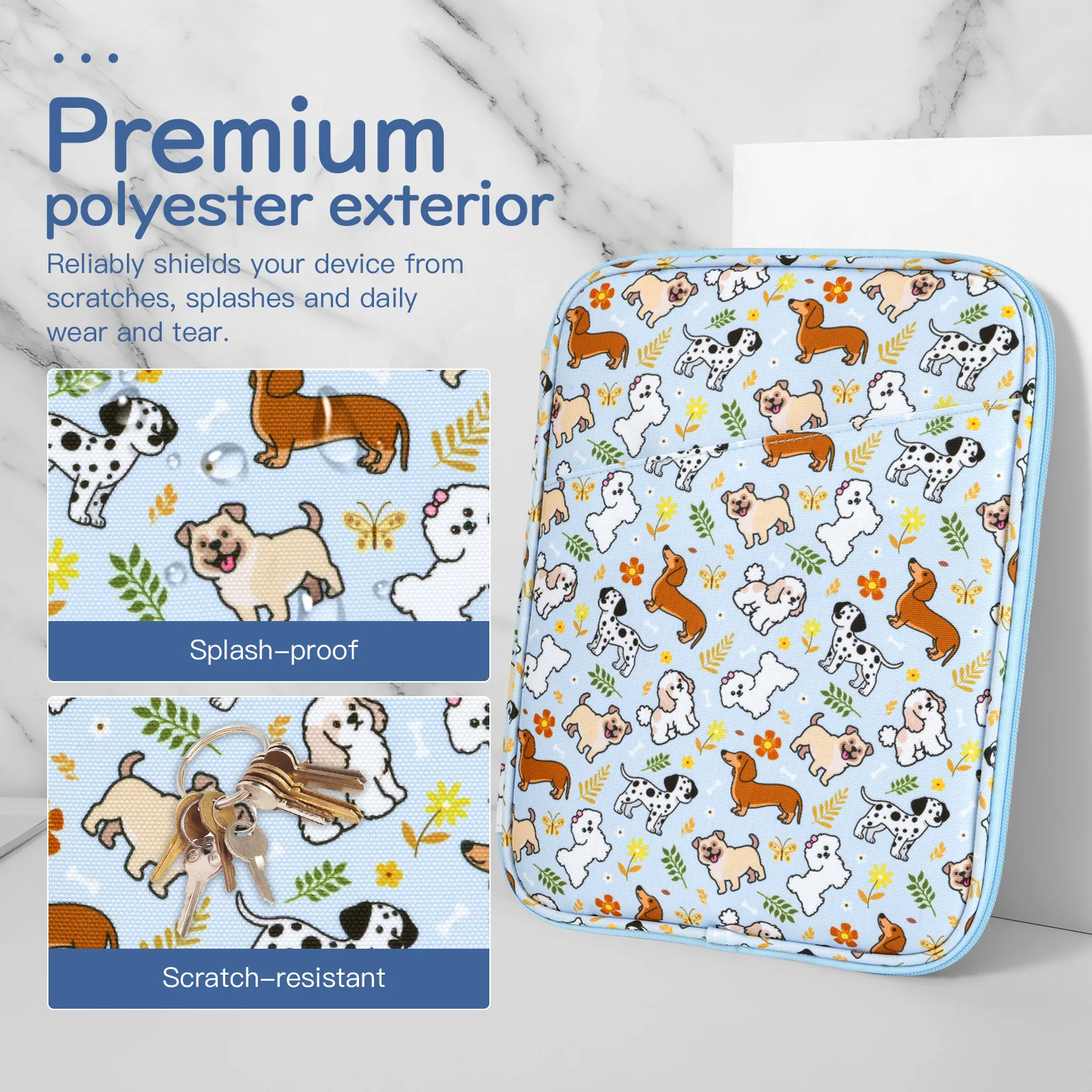 Fotografia 5: Capa para Tablet de 9-11 Polegadas, Compatível com Novo iPad Air M4/Pro M5 de 11 Polegadas, iPad A16 de 11 Polegadas, iPad 10/9/8/7ª Geração/Air 5/4ª Geração de 10.9/10.2 Polegadas, Tab S9/S8