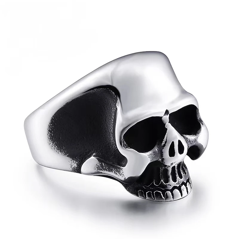 

Real 925 sterling silver punk skull Ring for Men Retro ring for men women lovers of fashion cool jewelry