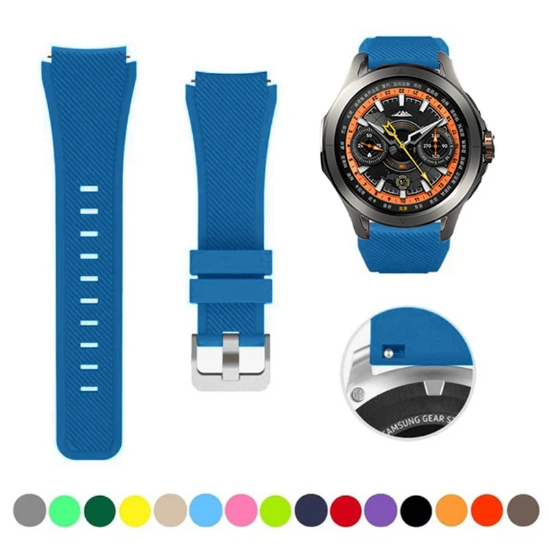 Soft 22mm Silicone Strap for Xiaomi Watch S4 Sport S3 S2 S1 Active/Color 2 Pro Sport Wristband for Amazfit GTR4 3/Huawei GT4 3 2