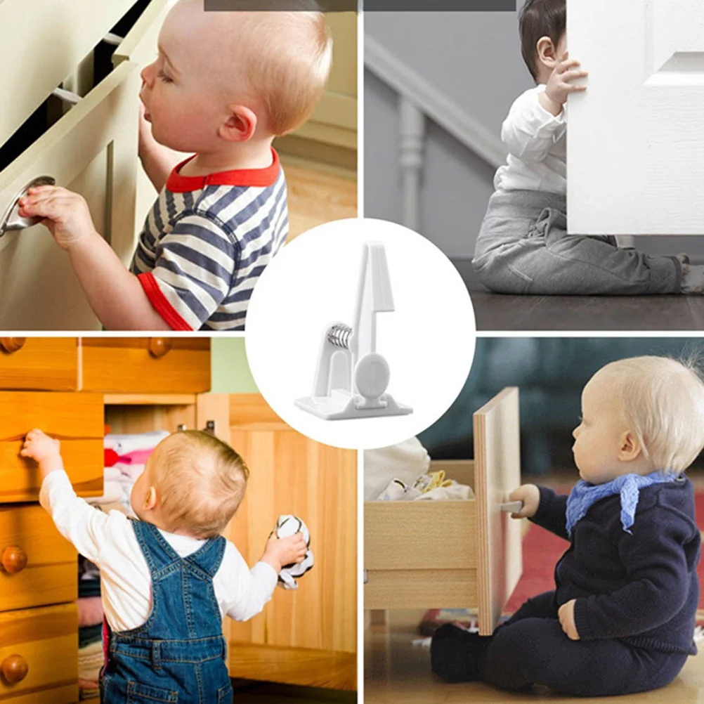 5 قطعة أقفال درج خزانة سلامة الطفل تركيب لاصق عادة فتح وظيفة لزجة قاعدة أقفال خزانة المفاتيح