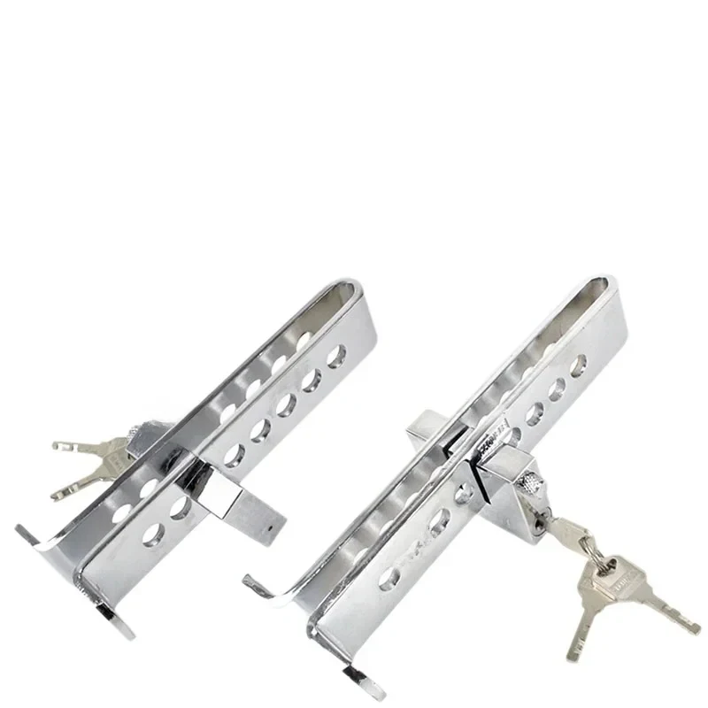 Bloqueo Antirrobo Universal de Acero Inoxidable para Vehículos, 8/9 Orificios, Compatible con Embrague, Freno, Acelerador y Volante para la Mayoría de los Autos