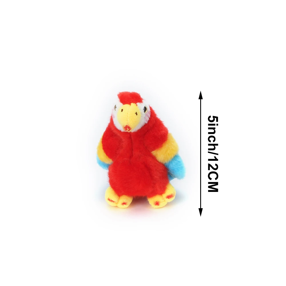 Cute cute red parrot pendant plush toy doll bag pendant keychain sofa pendant doll