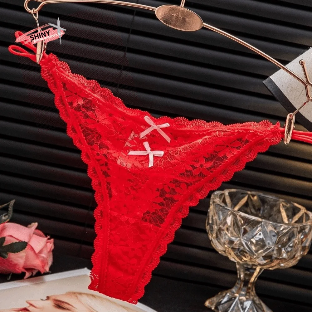 Seamless Underwear Women - Transparente Spitzen-Tangas für Damen mit Durchbruchmuster