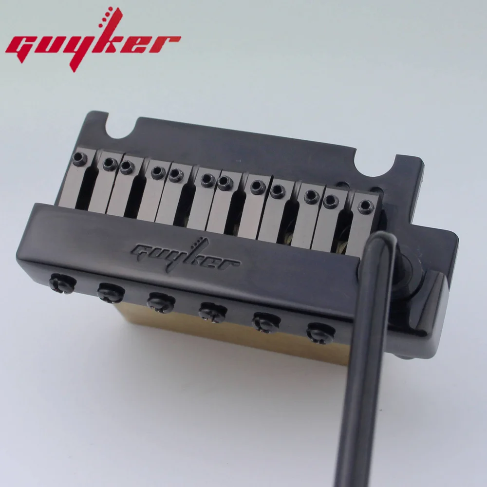 Guyker Non-locking 2 Point Guitar Tremolo Bridge String Spacing 10.8MM Double Shake Guitar Bridge With Brass Saddle Brass Block