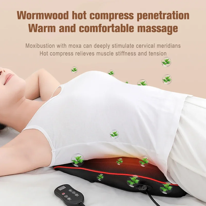 

Shiatsu Head Neck Cervical Ttraction Body Massager Car Back Pillow with Heating Vibrating Massage Device