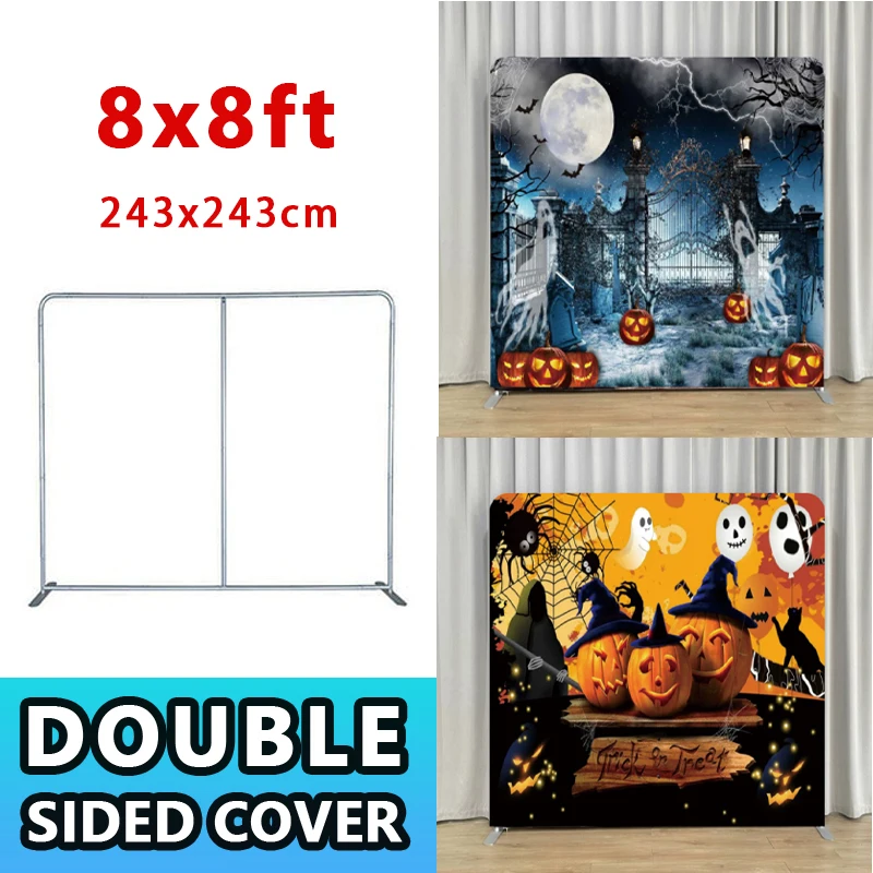 

Aluminum Frame Backdrop for Birthday Party Decoration, Halloween Outdoor Decoration, Wedding Backdrops, 8ft, 10ft