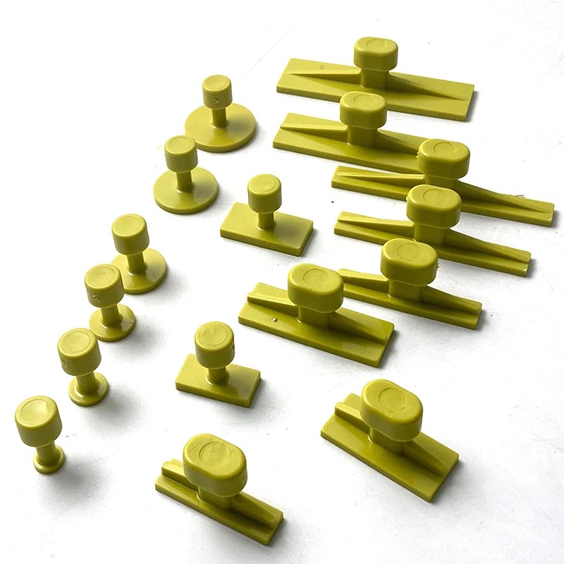 

16pcs Paintless Car Body Dent Removal Pulling Tabs Compatible With T Slide Hammer Metal Surface Automobile Dent Repair Tools